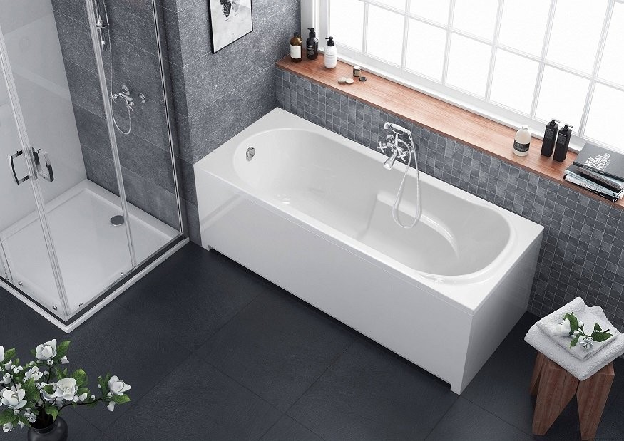 Акриловая ванна Berges Lumbo 050004 150x75 см, пристенная, белая, с каркасом