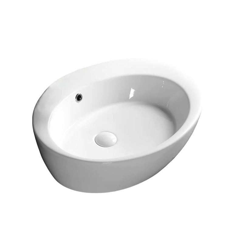 Накладная раковина Ceruttispa CR7026A 60 глянцевая белая, овальная