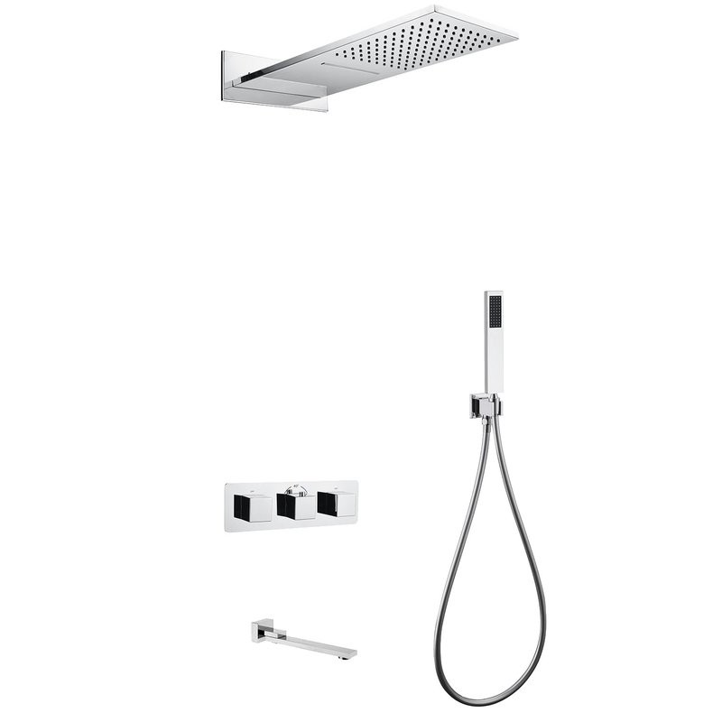 Душевой комплект Abber Daheim AF8253 С ВНУТРЕННЕЙ ЧАСТЬЮ, хром