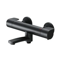 Термостатический смеситель AM.PM X-Joy F85A50022 для ванны с душем, черный