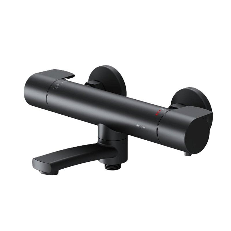 Термостатический смеситель AM.PM X-Joy F85A50022 для ванны с душем, черный