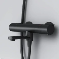 Термостатический смеситель AM.PM X-Joy F85A50022 для ванны с душем, черный