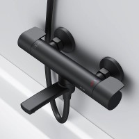 Термостатический смеситель AM.PM X-Joy F85A50022 для ванны с душем, черный Термостатический смеситель AM.PM X-Joy F85A50022 для ванны с душем, черный