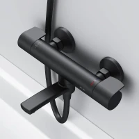 Термостатический смеситель AM.PM X-Joy F85A50022 для ванны с душем, черный