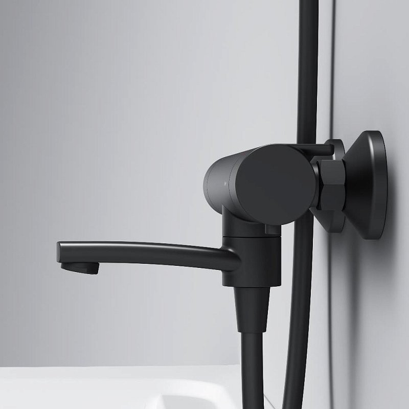 Термостатический смеситель AM.PM X-Joy F85A50022 для ванны с душем, черный