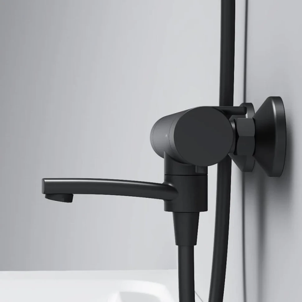Термостатический смеситель AM.PM X-Joy F85A50022 для ванны с душем, черный