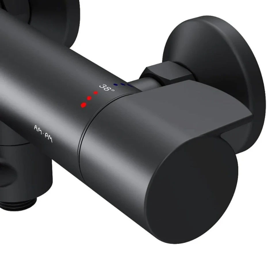 Термостатический смеситель AM.PM X-Joy F85A50022 для ванны с душем, черный