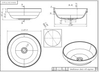 Накладная раковина Belux Джаз 41 матовая белая, круглая