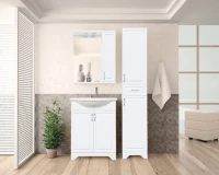 Шкаф пенал для ванной Style Line Олеандр-2 36 Люкс, белый