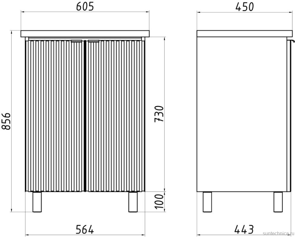 Тумба с раковиной ASB-Mebel Дора 60 серая