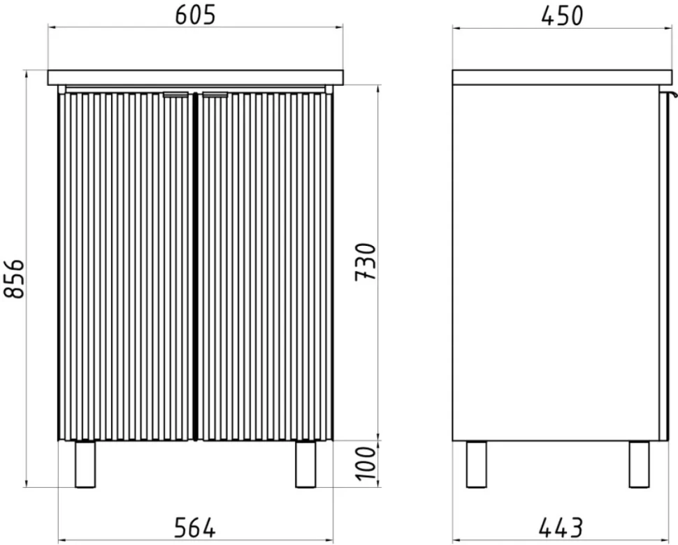 Тумба с раковиной ASB-Mebel Дора 60 серая
