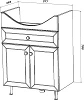 Мебель для ванной комнаты SanStar Бриз 65