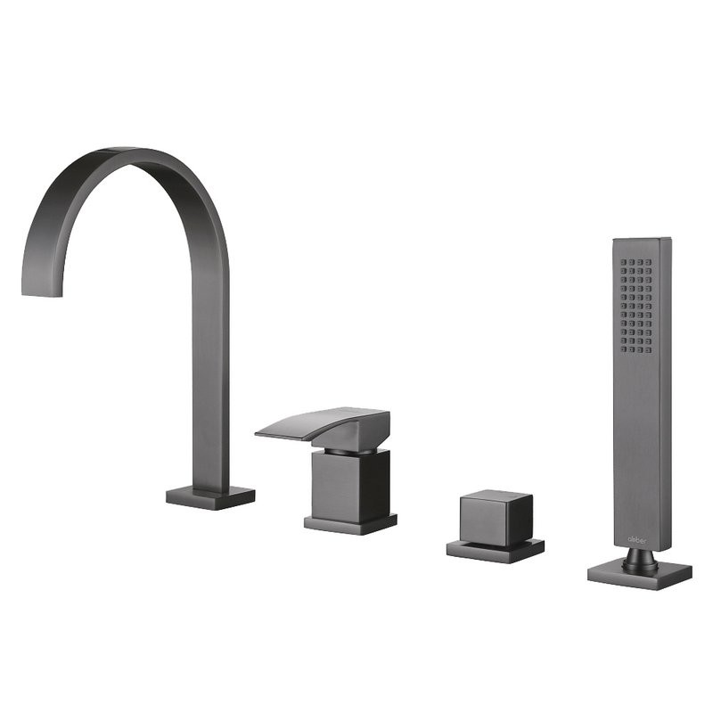 Смеситель на борт ванны Abber Wasserfall AF8613NG никель