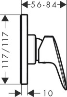 Встраиваемый смеситель для душа и ванны Hansgrohe Logis 71604000 С ВНУТРЕННЕЙ ЧАСТЬЮ, хром