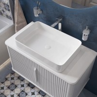 Накладная раковина STWORKI Молде S23410WH 62 глянцевая белая, прямоугольная