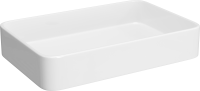 Накладная раковина STWORKI Молде S23410WH 62 глянцевая белая, прямоугольная