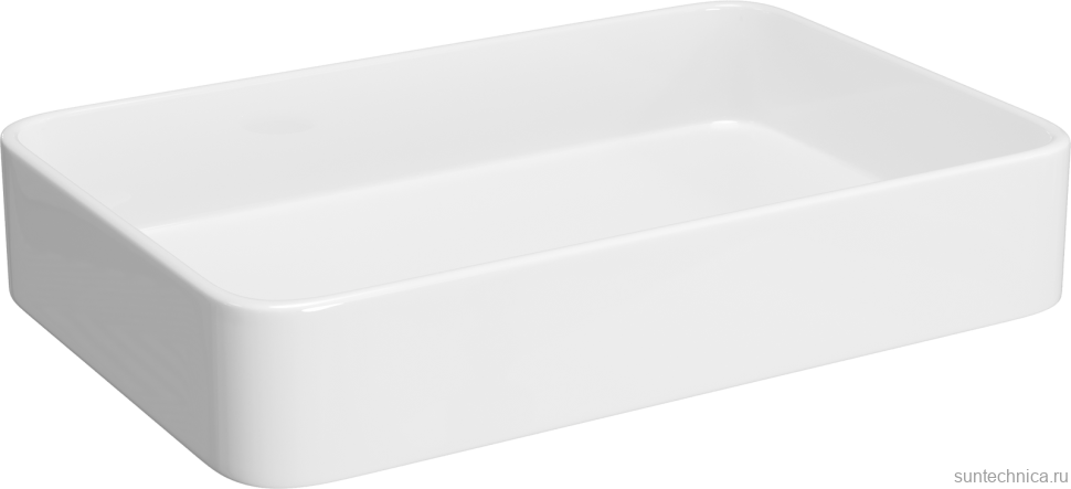 Накладная раковина STWORKI Молде S23410WH 62 глянцевая белая, прямоугольная