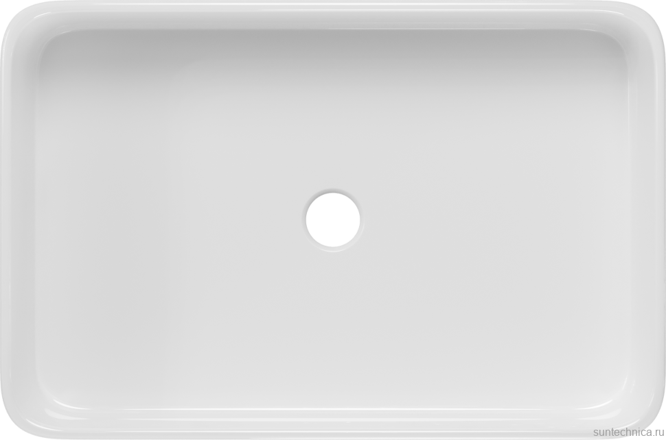 Накладная раковина STWORKI Молде S23410WH 62 глянцевая белая, прямоугольная