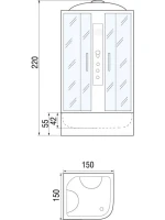 Душевой бокс River Temza 150/150 TH