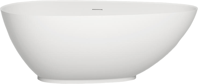Ванна из искусственного камня Salini Paola S-Sense 160x75 см, отдельностоящая, белая, овальная, со сливом-переливом, с донным клапаном