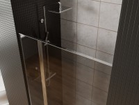 Душевая дверь в нишу Allen Brau Priority 3.31010.00G 140 см, профиль хром, стекло тонированное серое