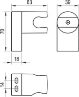 Настенный держатель Ravak Chrome 611.20BLM поворотный, матовый черный