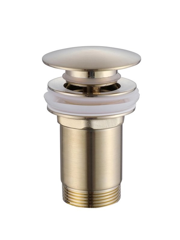 Донный клапан для раковины Abber AF0010G с переливом, матовое золото