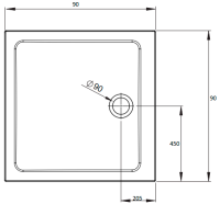 Поддон для душа Radaway Doros C Compact 90x90