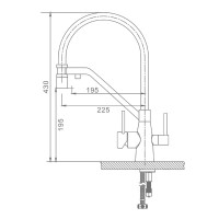 Смеситель для кухни с подключением фильтра Raglo R80.62, хром