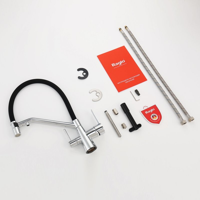 Смеситель для кухни с подключением фильтра Raglo R80.62, хром