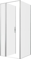 Душевой уголок Allen Brau Priority 90x90, профиль серебро браш, стекло прозрачное
