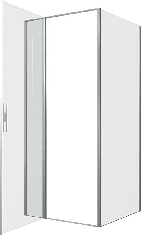 Душевой уголок Allen Brau Priority 90x90, профиль серебро браш, стекло прозрачное