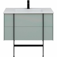 Тумба с раковиной Allen Brau Reality 90 подвесная, папирус матовый, раковина Fantasy Flat 92x47, без перелива, белая