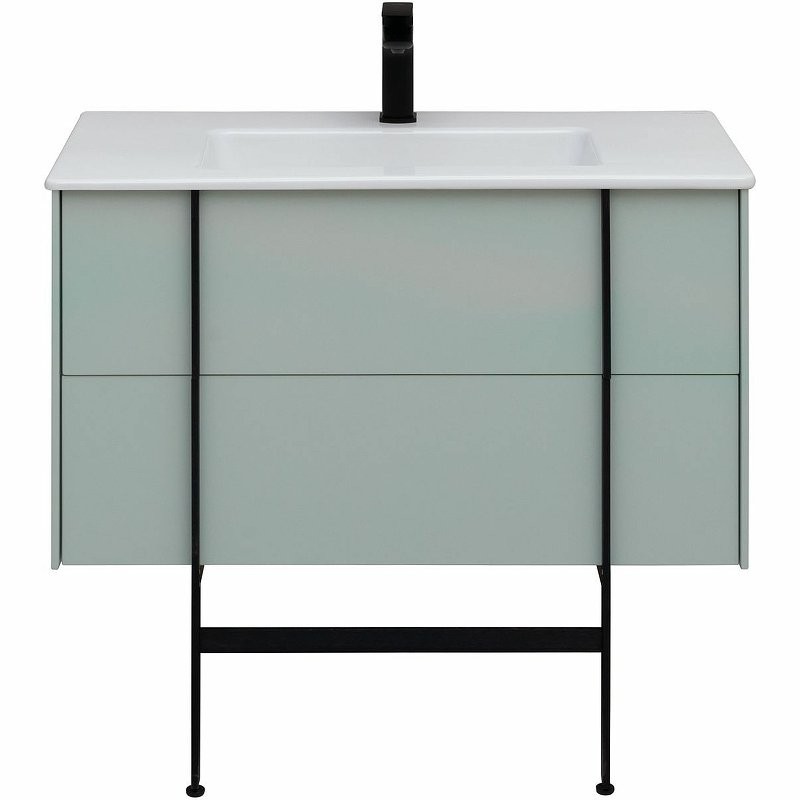 Тумба с раковиной Allen Brau Reality 90 подвесная, папирус матовый, раковина Fantasy Flat 92x47, без перелива, белая