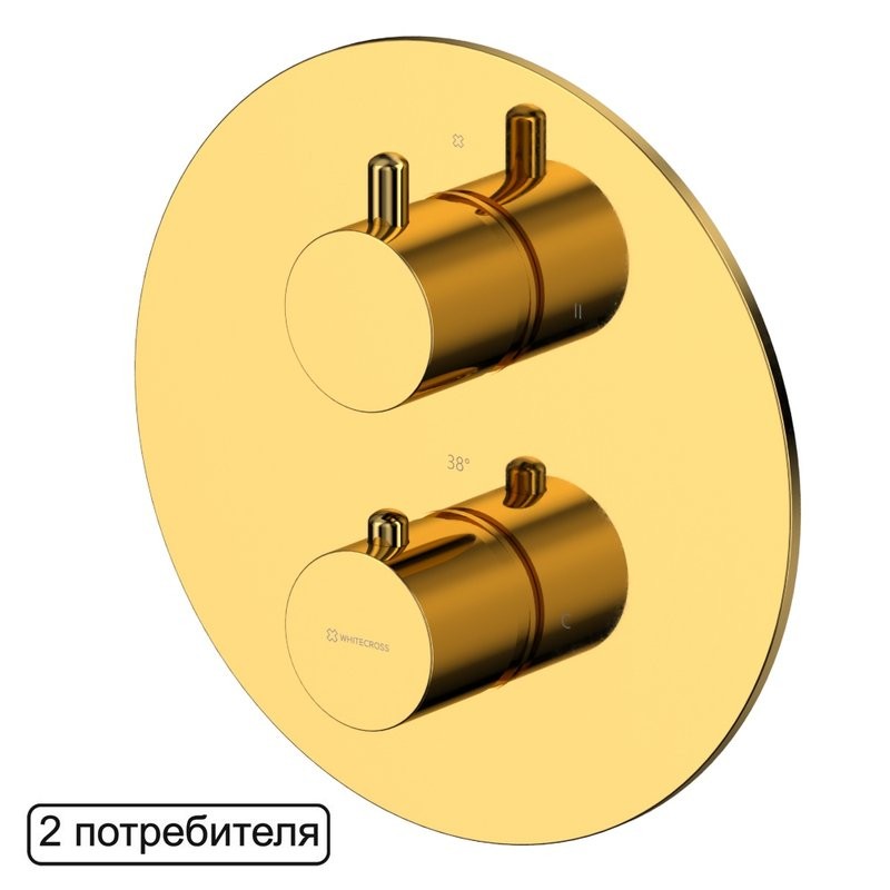 Душевой комплект WHITECROSS Y YSET08TOPGL С ВНУТРЕННЕЙ ЧАСТЬЮ, золото