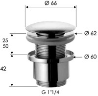 Донный клапан для раковины Remer 904CC2114 без перелива, хром Донный клапан для раковины Remer 904CC2114 без перелива, хром
