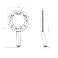 Душевая лейка Olive'S D187 хром Душевая лейка Olive'S D187 хром