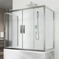Шторка на ванну Kubele DE019 P4U-CLN-CH, 170х75 см, профиль хром