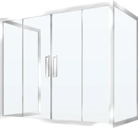Шторка на ванну Kubele DE019 P4U-CLN-CH, 170х75 см, профиль хром