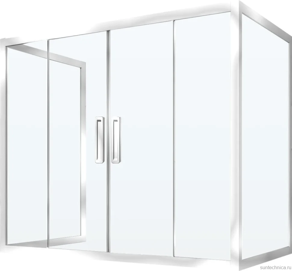 Шторка на ванну Kubele DE019 P4U-CLN-CH, 170х75 см, профиль хром
