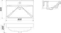 Тумба с раковиной SanStar Gretta 60 подвесная