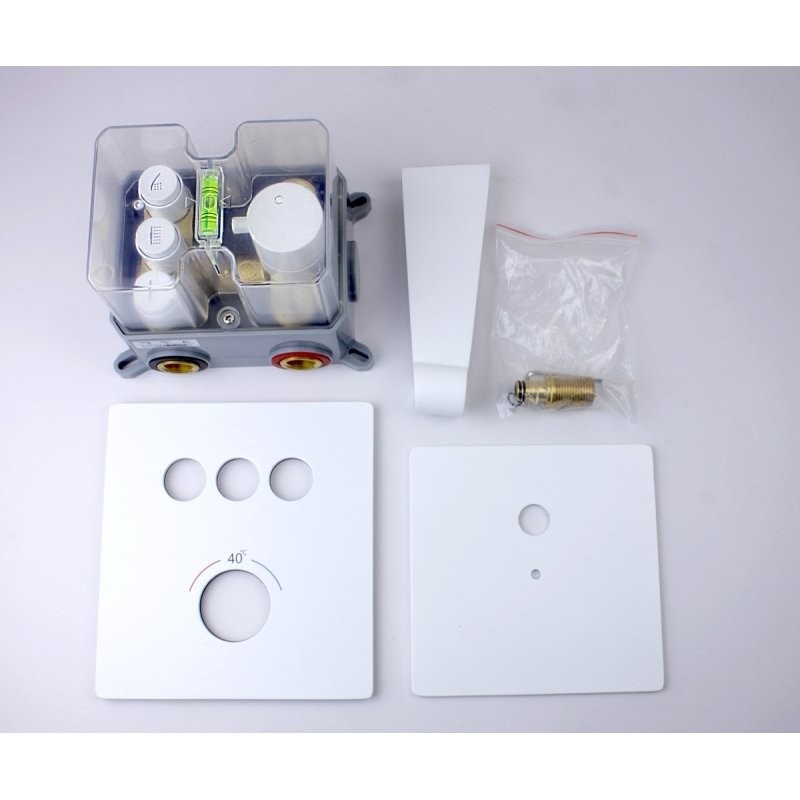 Душевая система встраиваемая с термостатом Bronze de Luxe OMG! 1011W, белый