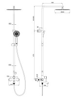Душевая стойка Wonzon & Woghand Tor WW-88047073-RG розовое золото