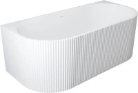 Акриловая ванна BelBagno Uno BB713 170x80 см, пристенная, белая матовая, на ножках, со сливом-переливом, с донным клапаном