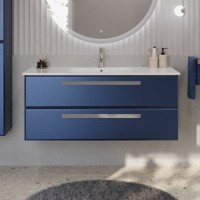 Тумба с раковиной Cezares Eco Cer 120 ручки серые, sapfiro