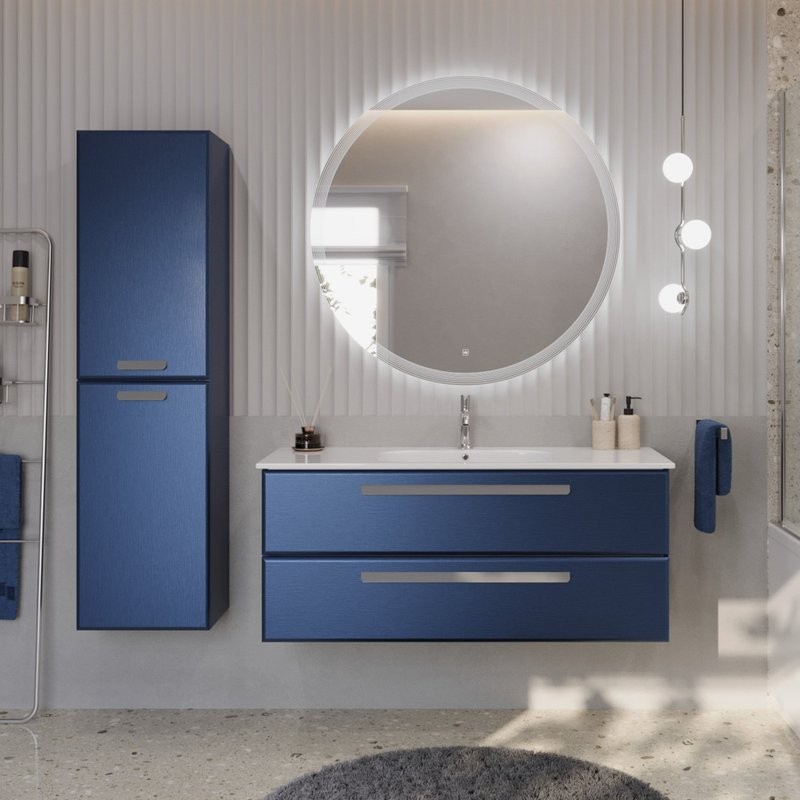 Тумба с раковиной Cezares Eco Cer 120 ручки серые, sapfiro