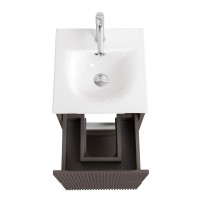 Мебель для ванной комнаты BelBagno Uno-mini 40 подвесная, 2 ящика, матовая бежевая