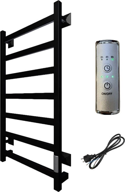 Полотенцесушитель электрический Тругор Пэк сп 20 80x50 с выключателем, черный
