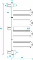 Полотенцесушитель электрический Energy U chrome G4K
