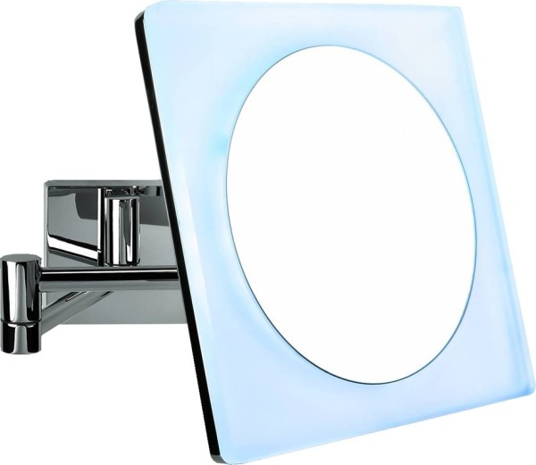 Косметическое зеркало Colombo Design Complementi B9756 с подсветкой, телескопическое, поворотное, хром, белое